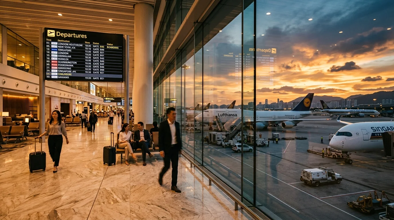 Airport terminal flight compensation departures